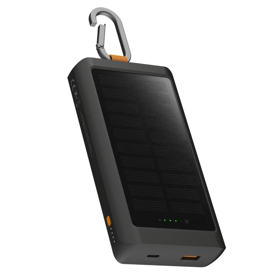Xtorm 15W Go2 Solar Power Bank 10.000 + Light - Charcoal Black