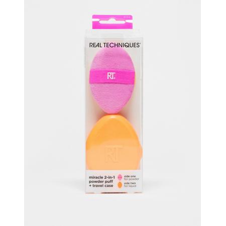 Real Techniques Miracle 2 in 1 poederdons met reisetui-Oranje