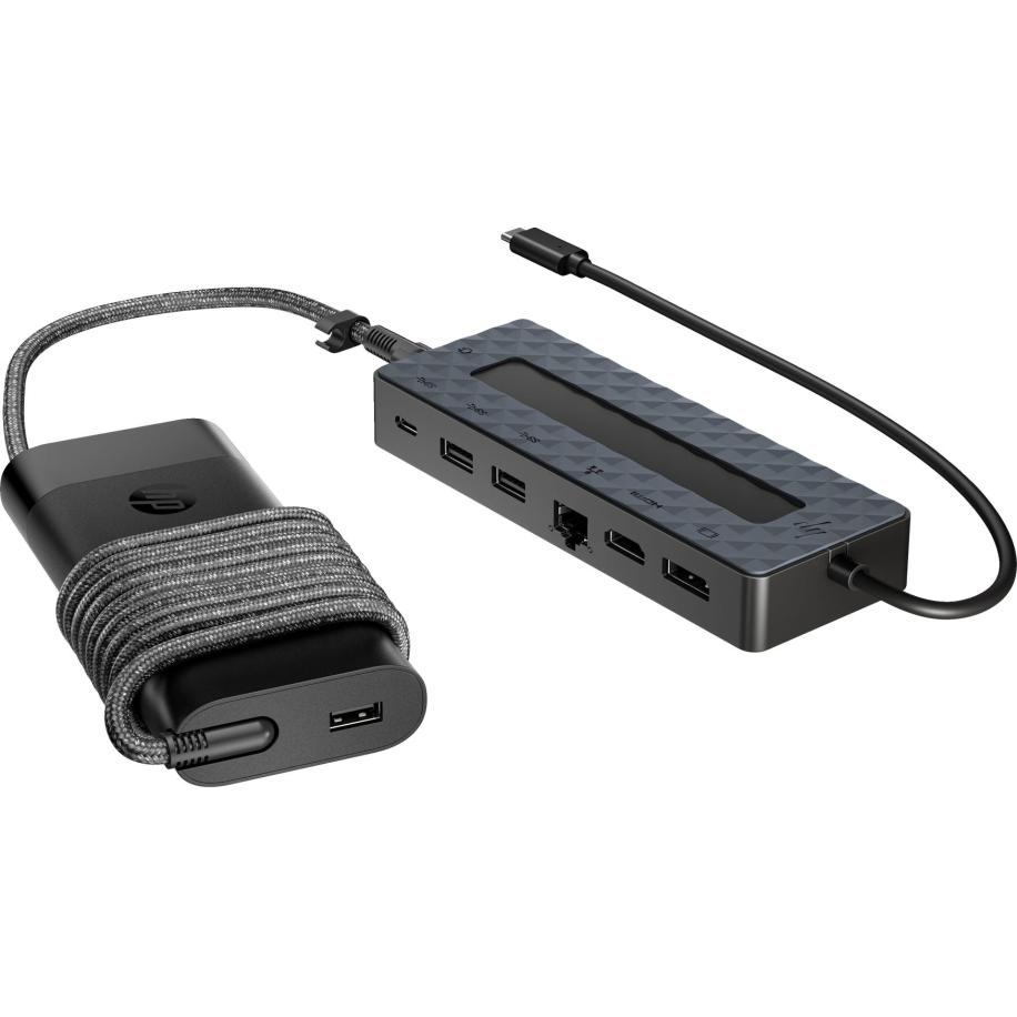 HP Universal USB-C-hub- en laptopladercombinatie