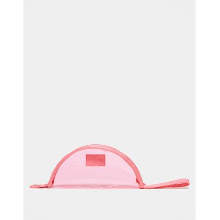 The Flat Lay Co. X ASOS Exclusive Halvemaanvormige make-upetui in felroze