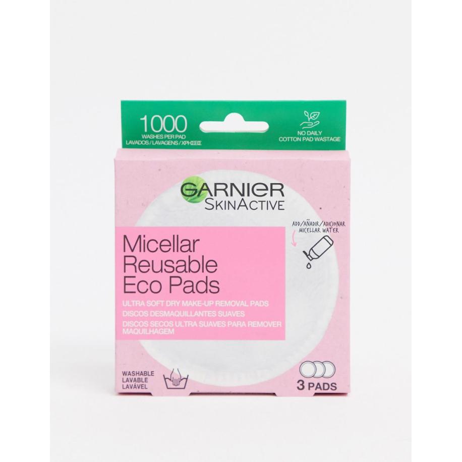 Garnier Herbruikbare make-upremover schijfjes (3 grote schijfjes van microvezel)-Doorschijnend