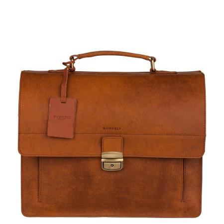 Burkely Vintage Scott Briefcase-Cognac