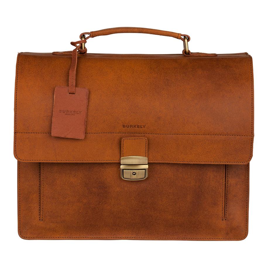 Burkely Vintage Scott Briefcase-Cognac Bruin
