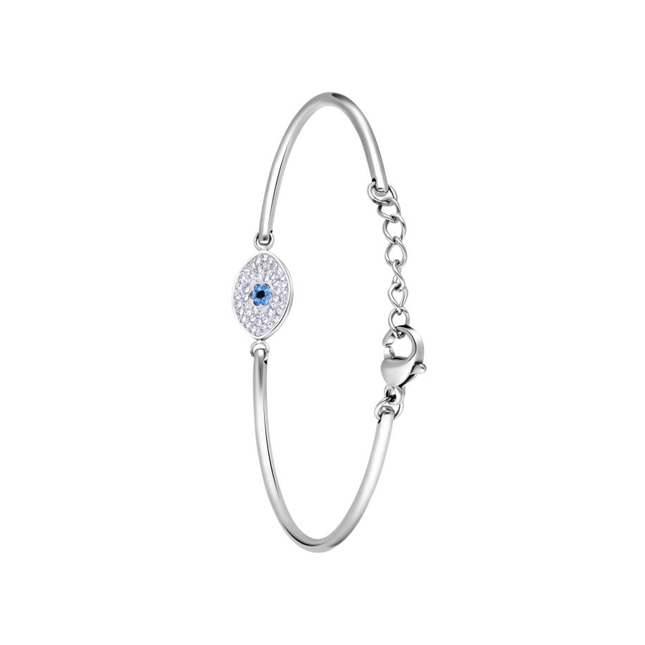 Lucardi Lucardi Armband blauw / zilver -