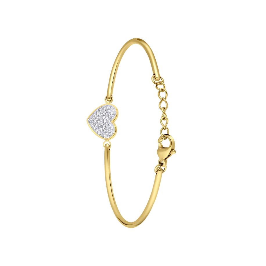 Lucardi Lucardi Armband goud / zilver / transparant -