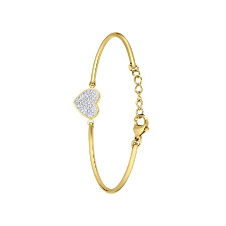 Lucardi Lucardi Armband goud / zilver / transparant