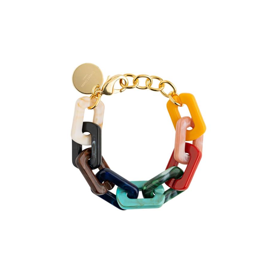Cheeky Chain Munich Armband Holly blauw / geel / goud / rood Multicolor