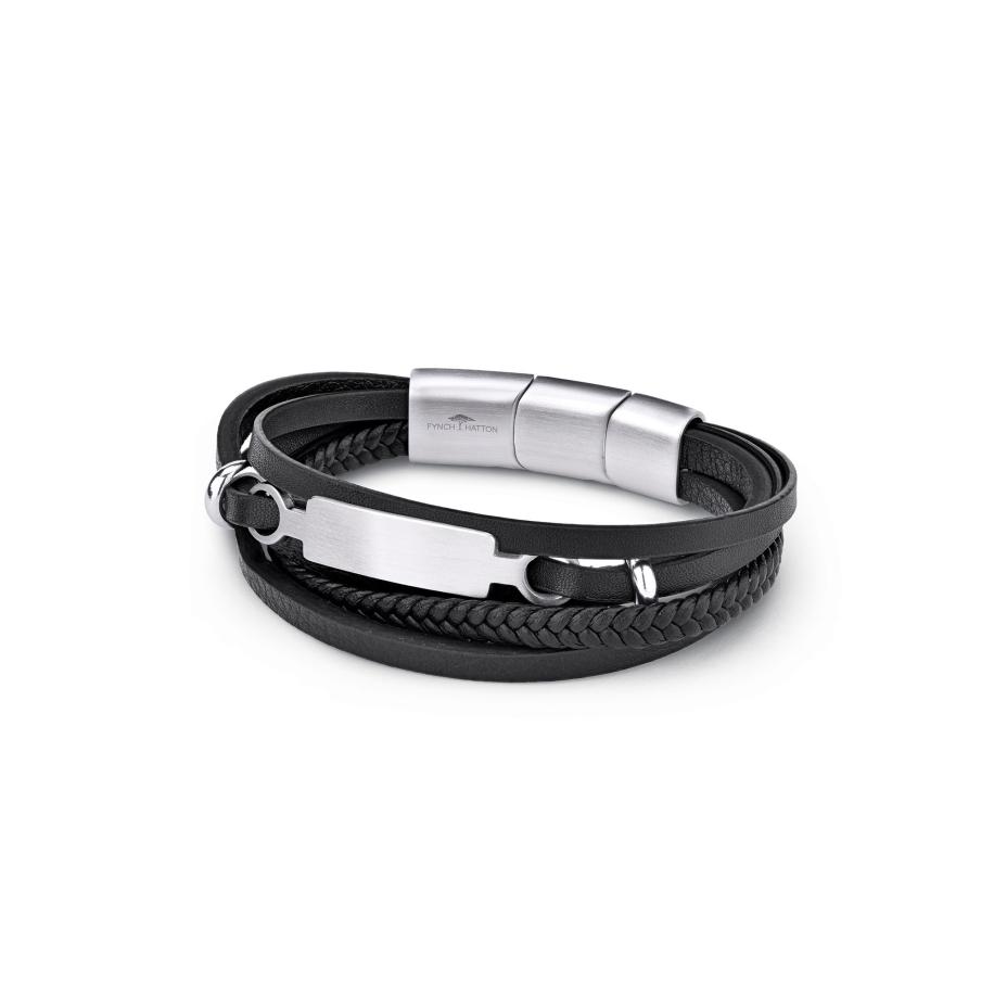 Fynch-Hatton FYNCH-HATTON Armband zwart / zilver -