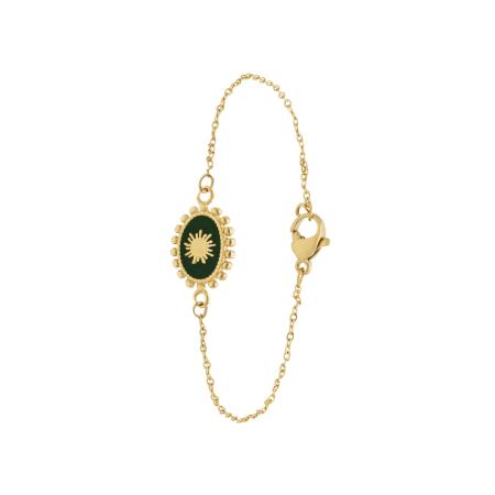 Lucardi Lucardi Armband goud / groen