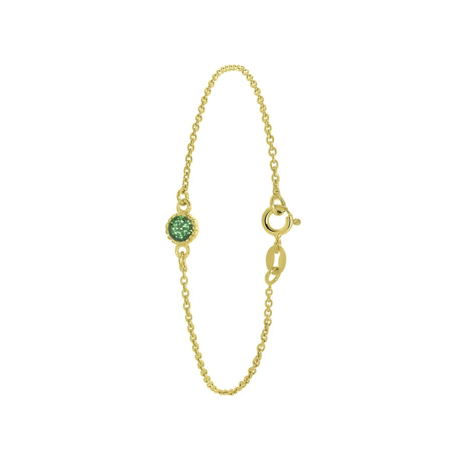 Lucardi Lucardi Armband goud / groen -