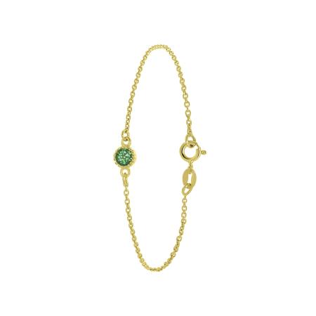 Lucardi Lucardi Armband goud / groen