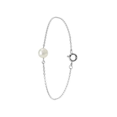 Lucardi Lucardi Armband zilver / parelwit