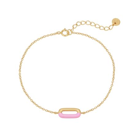 Glanzstücke München Glanzstücke München Armband goudgeel / pink