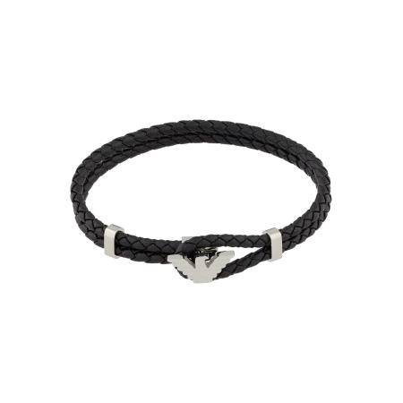 Emporio Armani Emporio Armani Armband zwart / zilver