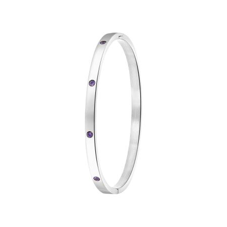 Lucardi Lucardi Armband lila / zilver