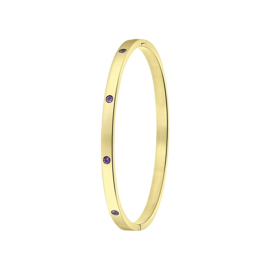 Lucardi Lucardi Armband goud / donkerlila -