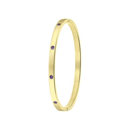 Lucardi Lucardi Armband goud / donkerlila