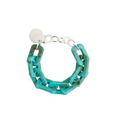 Cheeky Chain Munich Cheeky Chain Munich Armband Kelly turquoise / lichtblauw / zilver