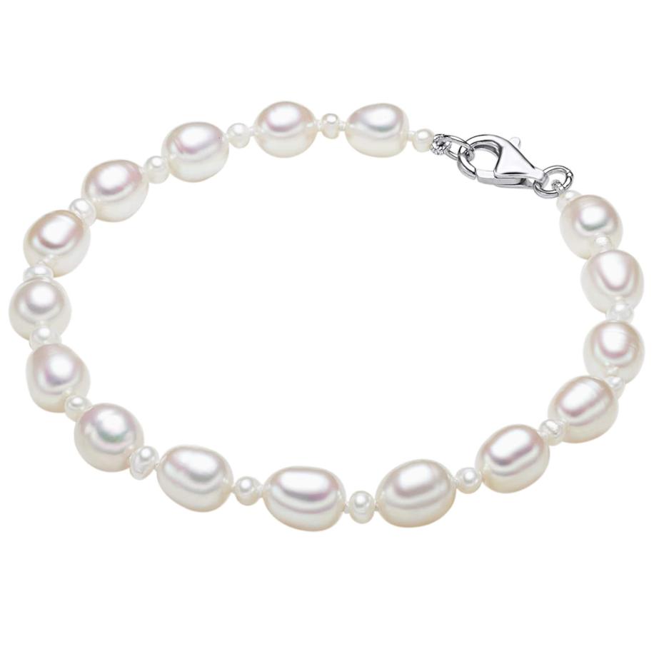 Valero Pearls Valero Pearls Armband zilver / parelwit -