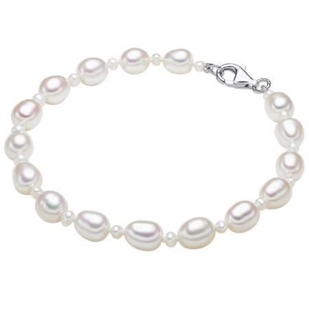 Valero Pearls Valero Pearls Armband zilver / parelwit