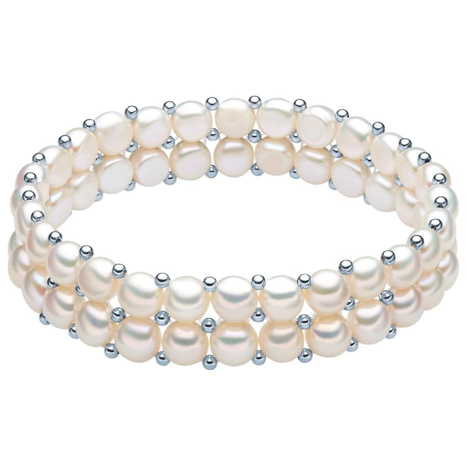 Valero Pearls Valero Pearls Armband zilver / parelwit -