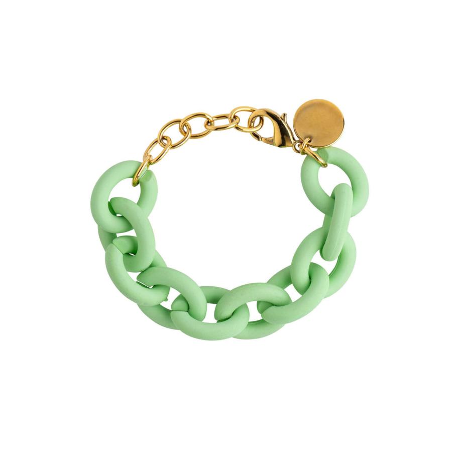 Cheeky Chain Munich Cheeky Chain Munich Armband Chunky Soft goud / lichtgroen -