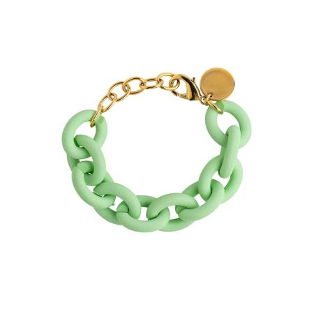 Cheeky Chain Munich Cheeky Chain Munich Armband Chunky Soft goud / lichtgroen