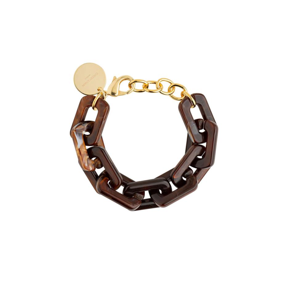 Cheeky Chain Munich Cheeky Chain Munich Armband Kelly bruin / karamel / goud -