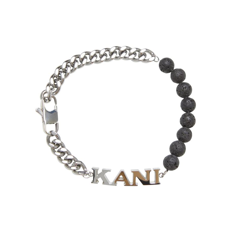 Karl Kani Armband zwart / zilver Zilver