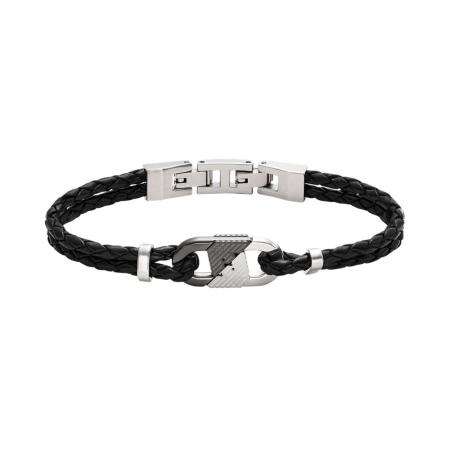Emporio Armani Emporio Armani Armband zwart / zilver