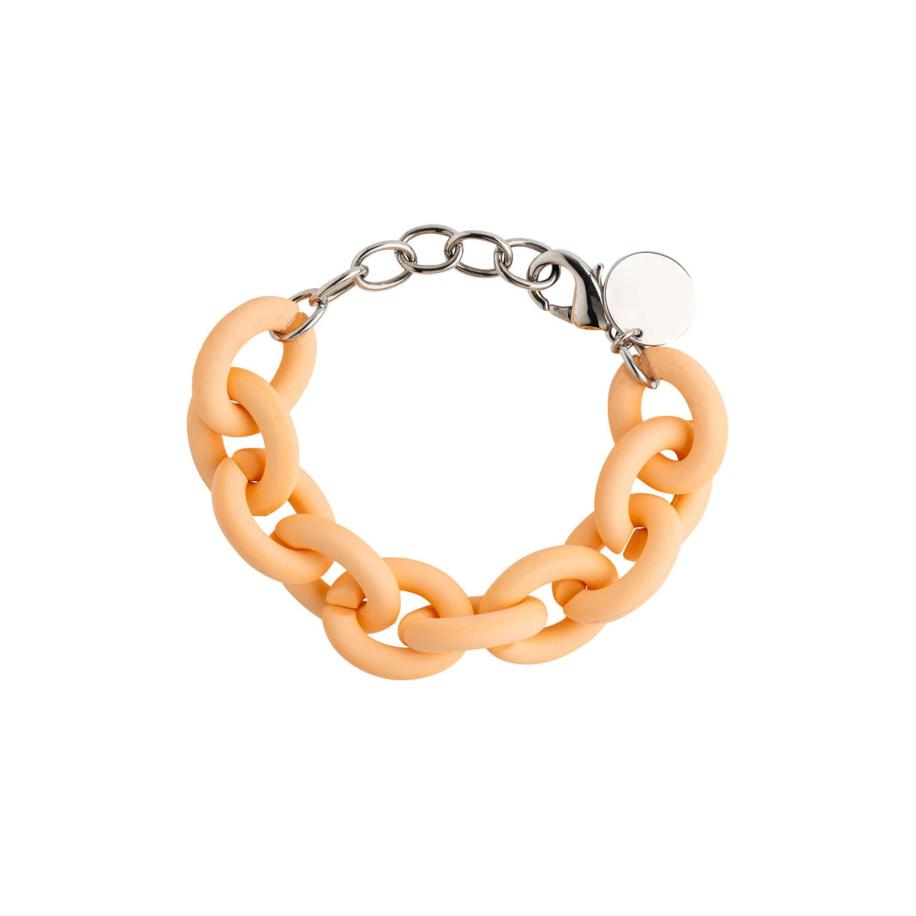Cheeky Chain Munich Cheeky Chain Munich Armband Chunky Soft abrikoos / zilver -