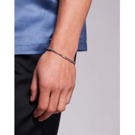 ASOS DESIGN - Schakelarmband van waterbestendig roestvrij staal in zilverkleur