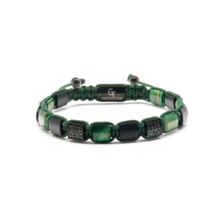 GT Collection GT Collection Armband Flat-Bead groen