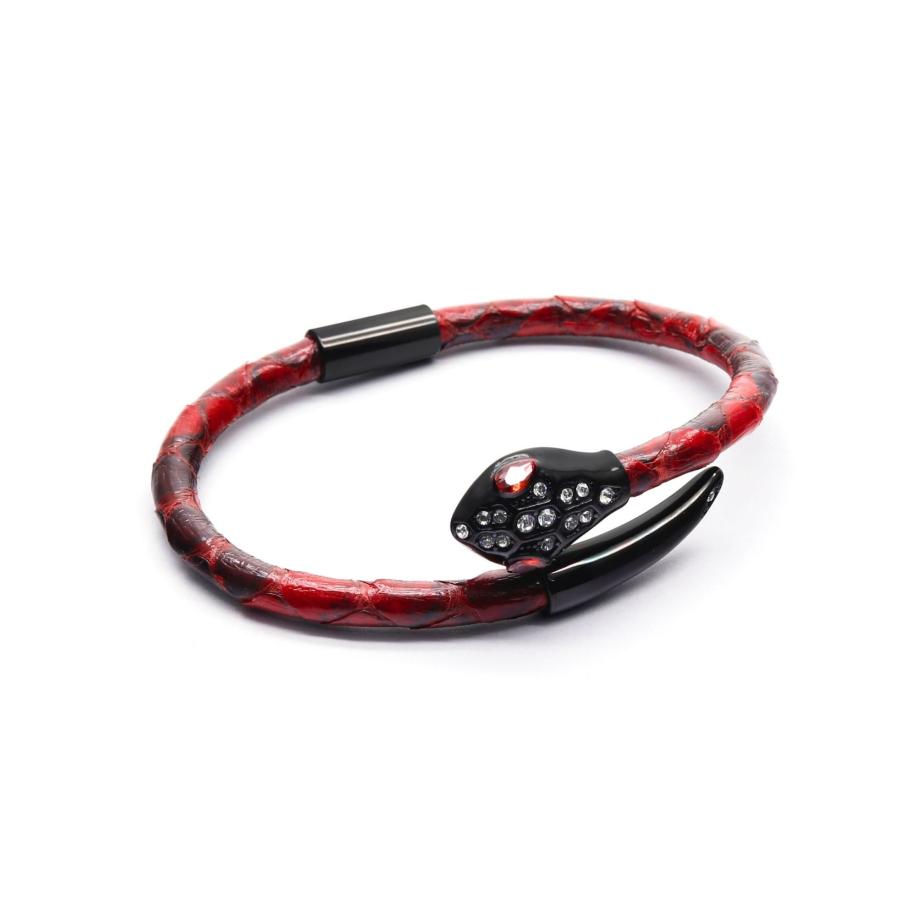 GT Collection Armband Snake Head rood Rood