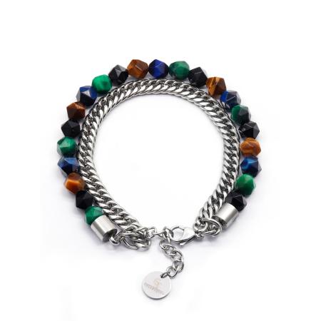 GT Collection GT Collection Armband Faceted-Bead gemengde kleuren