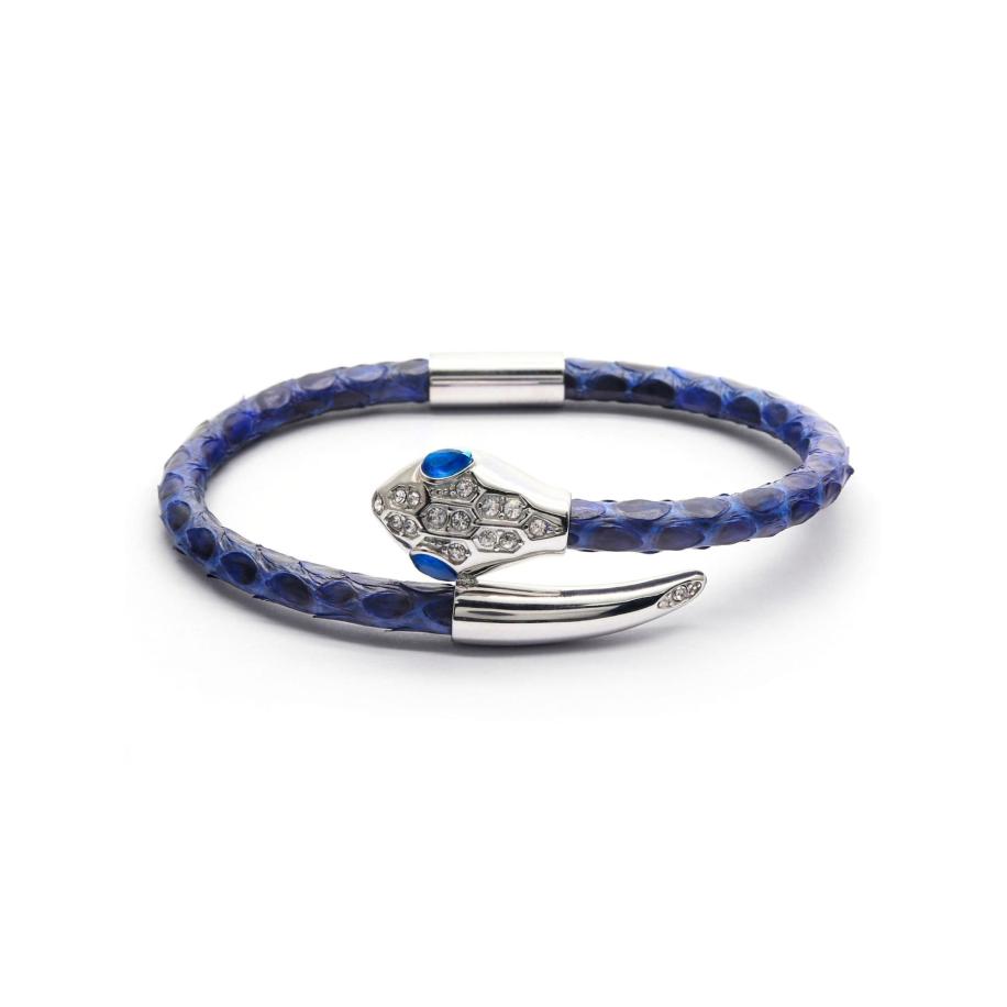 GT Collection Armband Snake Head blauw Blauw