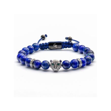 GT Collection GT Collection Armband Leopard Head blauw