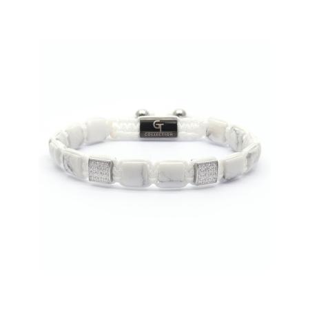 GT Collection GT Collection Armband Flat-Bead wit