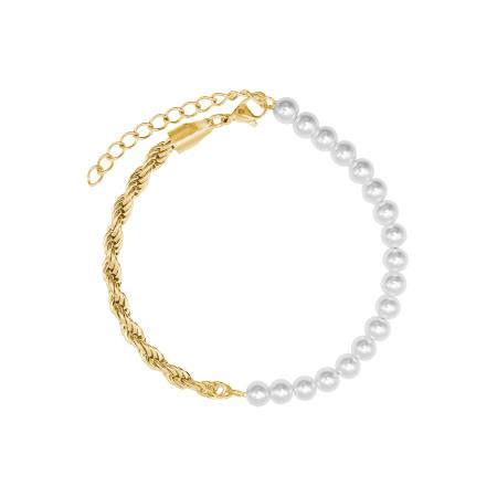 Heideman Heideman Armband Daven goud / parelwit