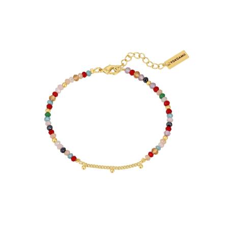Yokoamii Yokoamii Armband lichtblauw / goud / sering / rood