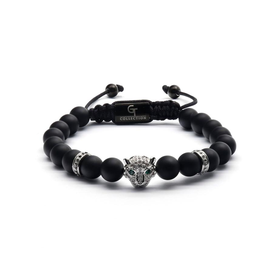 GT Collection GT Collection Armband Leopard Head zwart -