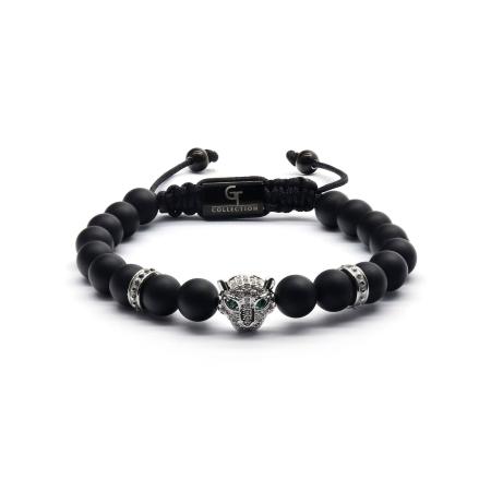 GT Collection GT Collection Armband Leopard Head zwart