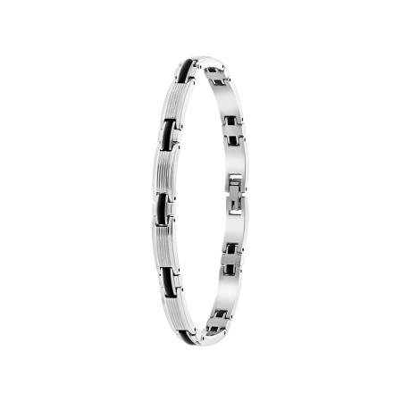 Lucardi Lucardi Armband zwart / zilver