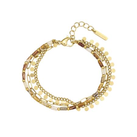 EASTSIDE Eastside Armband bruin / goud / wit