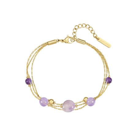 EASTSIDE Eastside Armband goudgeel / lichtlila