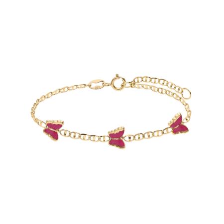 Lucardi Lucardi Armband goud / rood