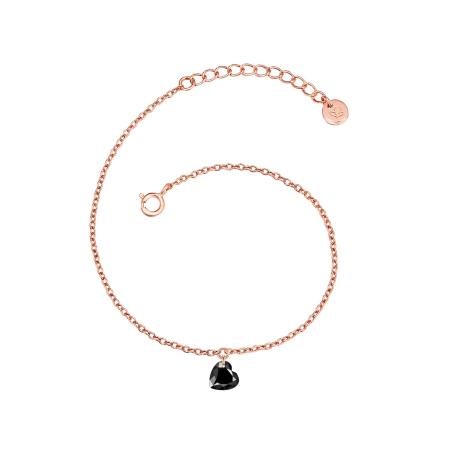 Glanzstücke München Glanzstücke München Armband rose-goud / zwart