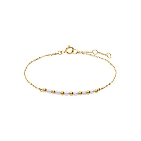 Lucardi Lucardi Armband goud / wit