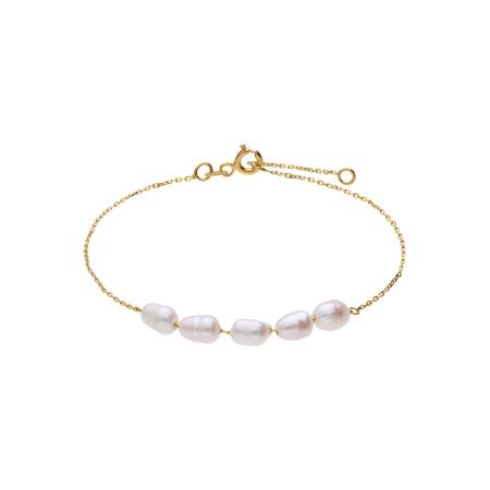 Lucardi Lucardi Armband goud / parelwit