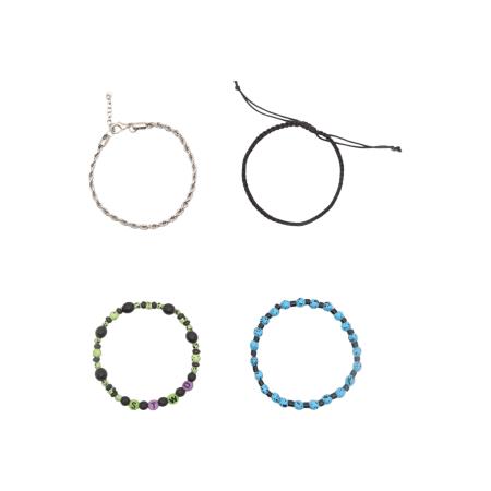 Pull&Bear Pull&Bear Armband STWD lichtblauw / lichtgroen / zwart / zilver